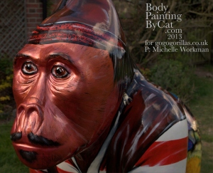 Seamonkey gorilla statue painted head shoulder bpc
